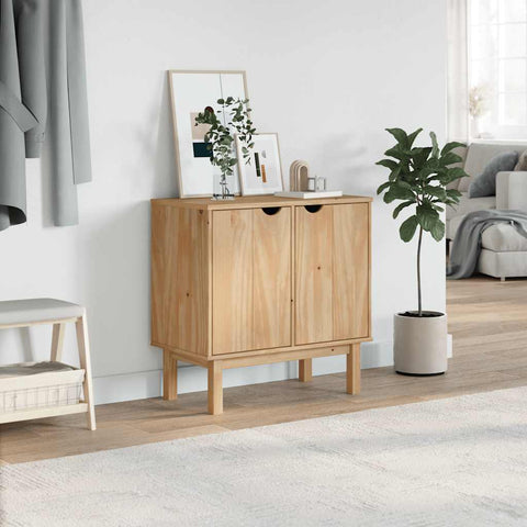 vidaXL Hallway Cabinet OTTA 75x40x75 cm Solid Wood Pine