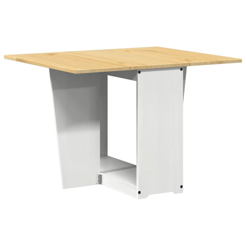 vidaXL Butterfly Dining Table Foldable Corona White Solid Wood Pine