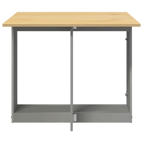 vidaXL Butterfly Dining Table Foldable Corona Grey Solid Wood Pine