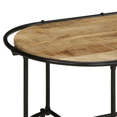 vidaXL Coffee Table 110x55x40 cm Solid Wood Rough Mango