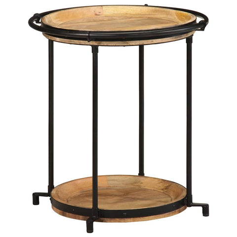 vidaXL Side Table Ø55x60 cm Solid Wood Mango