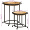 vidaXL 2 Piece Side Table Set Solid Wood Mango