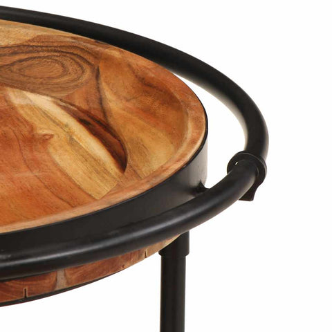 vidaXL 2 Piece Side Table Set Solid Wood Acacia