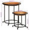vidaXL 2 Piece Side Table Set Solid Wood Acacia