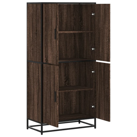 vidaXL Highboard Brown Oak 68x35x139 cm Engineered Wood