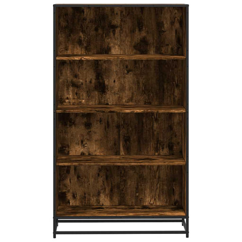 vidaXL Bookcase Smoked Oak 80.5x35x139 cm Engineered Wood