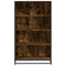 vidaXL Bookcase Smoked Oak 80.5x35x139 cm Engineered Wood