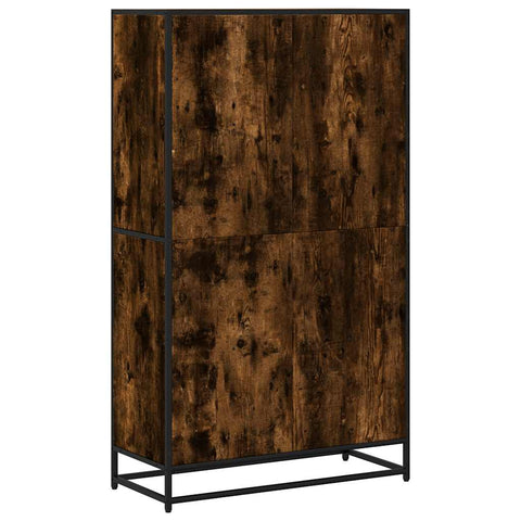 vidaXL Bookcase Smoked Oak 80.5x35x139 cm Engineered Wood