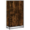 vidaXL Bookcase Smoked Oak 80.5x35x139 cm Engineered Wood