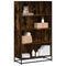 vidaXL Bookcase Smoked Oak 80.5x35x139 cm Engineered Wood