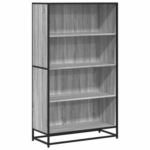vidaXL Bookcase Grey Sonoma 80.5x35x139 cm Engineered Wood