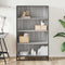 vidaXL Bookcase Grey Sonoma 80.5x35x139 cm Engineered Wood