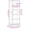 vidaXL Bookcase Smoked Oak 60x35x170.5 cm Engineered Wood