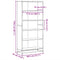 vidaXL Bookcase Smoked Oak 80.5x35x170.5 cm Engineered Wood