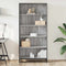 vidaXL Bookcase Grey Sonoma 80.5x35x170.5 cm Engineered Wood