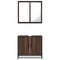 vidaXL 2 Piece Bathroom Furniture Set Brown Oak Engineered Wood
