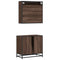 vidaXL 2 Piece Bathroom Furniture Set Brown Oak Engineered Wood