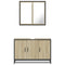 vidaXL 2 Piece Bathroom Furniture Set Sonoma Oak Engineered Wood