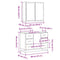 vidaXL 2 Piece Bathroom Furniture Set Brown Oak Engineered Wood