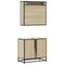vidaXL 2 Piece Bathroom Furniture Set Sonoma Oak Engineered Wood