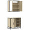 vidaXL 2 Piece Bathroom Furniture Set Sonoma Oak Engineered Wood