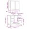 vidaXL 2 Piece Bathroom Furniture Set Sonoma Oak Engineered Wood