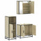 vidaXL 3 Piece Bathroom Furniture Set Sonoma Oak Engineered Wood