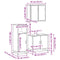 vidaXL 3 Piece Bathroom Furniture Set Sonoma Oak Engineered Wood