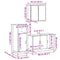 vidaXL 3 Piece Bathroom Furniture Set Brown Oak Engineered Wood
