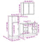 vidaXL 3 Piece Bathroom Furniture Set Grey Sonoma Engineered Wood