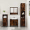 vidaXL 3 Piece Bathroom Furniture Set Smoked Oak Engineered Wood