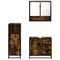 vidaXL 3 Piece Bathroom Furniture Set Smoked Oak Engineered Wood