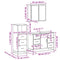 vidaXL 3 Piece Bathroom Furniture Set Grey Sonoma Engineered Wood