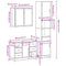 vidaXL 3 Piece Bathroom Furniture Set Sonoma Oak Engineered Wood