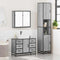 vidaXL 3 Piece Bathroom Furniture Set Grey Sonoma Engineered Wood