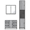 vidaXL 3 Piece Bathroom Furniture Set Grey Sonoma Engineered Wood