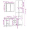 vidaXL 3 Piece Bathroom Furniture Set Grey Sonoma Engineered Wood