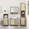 vidaXL 3 Piece Bathroom Furniture Set Sonoma Oak Engineered Wood