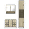 vidaXL 3 Piece Bathroom Furniture Set Sonoma Oak Engineered Wood