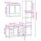 vidaXL 3 Piece Bathroom Furniture Set Sonoma Oak Engineered Wood