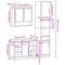 vidaXL 3 Piece Bathroom Furniture Set Smoked Oak Engineered Wood