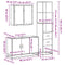 vidaXL 3 Piece Bathroom Furniture Set Brown Oak Engineered Wood