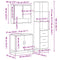 vidaXL 3 Piece Bathroom Furniture Set Grey Sonoma Engineered Wood