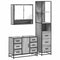 vidaXL 3 Piece Bathroom Furniture Set Grey Sonoma Engineered Wood