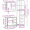 vidaXL 3 Piece Bathroom Furniture Set Smoked Oak Engineered Wood