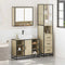 vidaXL 3 Piece Bathroom Furniture Set Sonoma Oak Engineered Wood