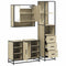 vidaXL 3 Piece Bathroom Furniture Set Sonoma Oak Engineered Wood