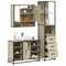 vidaXL 3 Piece Bathroom Furniture Set Sonoma Oak Engineered Wood