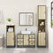 vidaXL 4 Piece Bathroom Furniture Set Sonoma Oak Engineered Wood