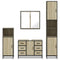 vidaXL 4 Piece Bathroom Furniture Set Sonoma Oak Engineered Wood